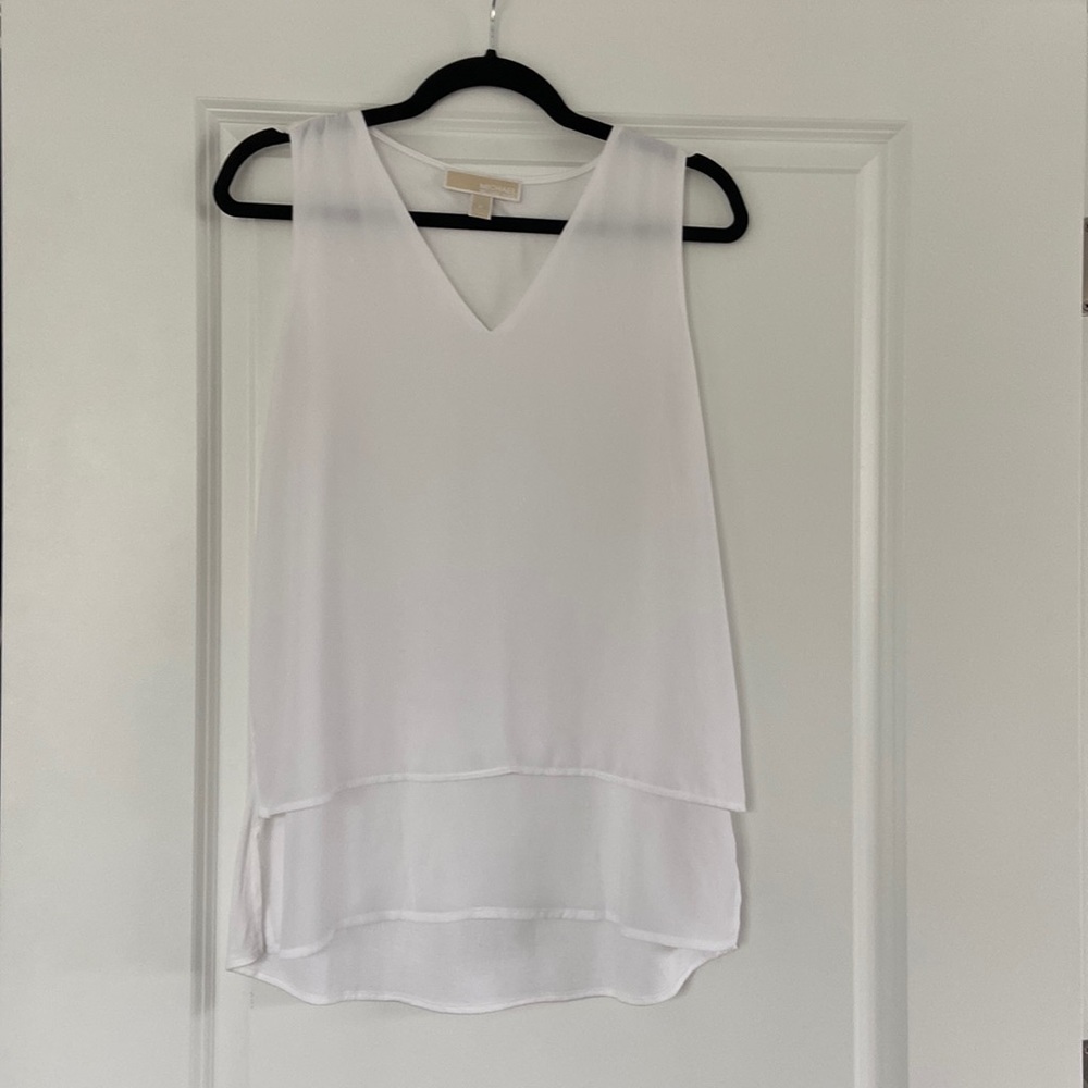 NWOT Michael Kors White Sleeveless Top M